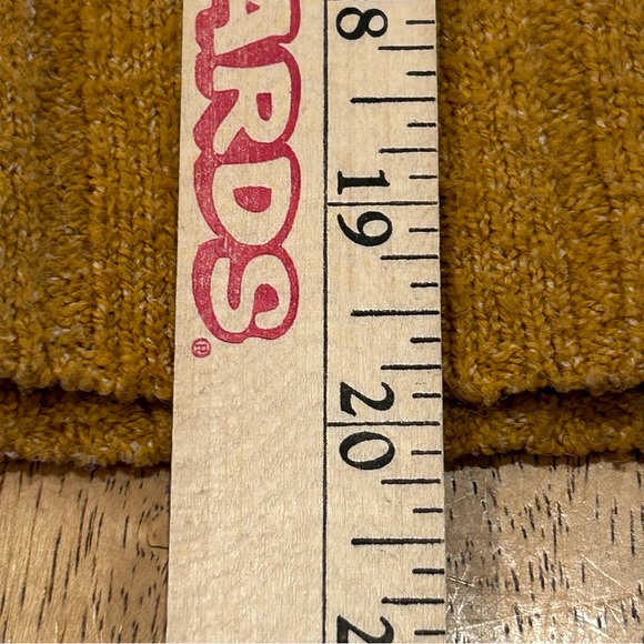 SO Gold Ribbed Cropped Slouchy Sweater M - Picture 9 of 9